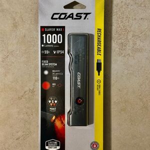 Coast Slayer Max 1000 Rechargeable Flashlight - Black